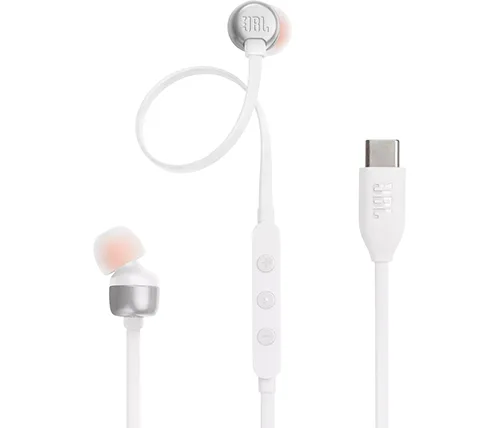 אוזניות JBL חוטיות Tune 310C USB בצבע לבן