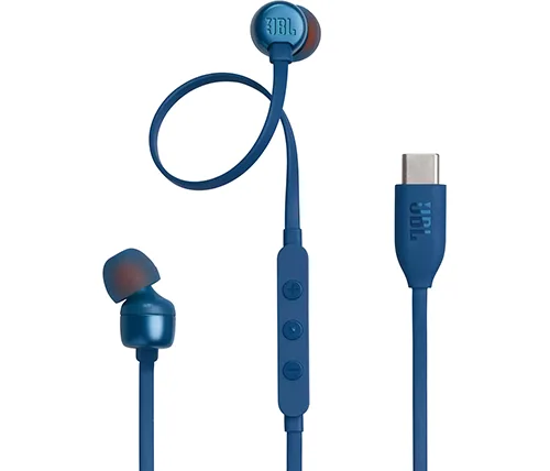 אוזניות JBL חוטיות Tune 310C USB בצבע כחול