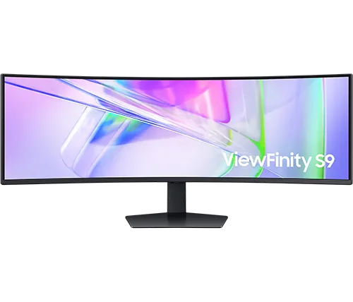 מסך מחשב רחב קעור 48.7 אינץ Samsung ViewFinity S9 S49C950UAM Dual QHD 120Hz DisplayHDR 400 USB-C 90W