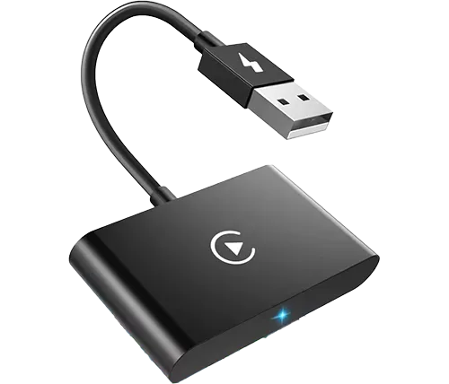 מתאם אפל קאר פליי Apple Carplay אלחוטי לרכב בחיבור USB ו-USB-C