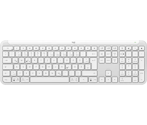 מקלדת אלחוטית Logitech K950 Signature Slim בצבע לבן עברית ואנגלית