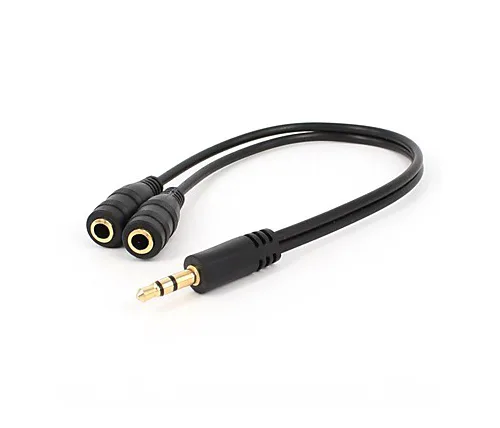מתאם מפצל אודיו 3.5 אינץ' זכר ל- 3.5x2 אינץ' נקבה Arcnet 3586