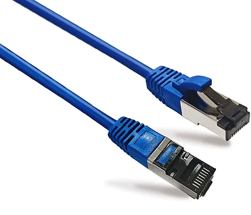 כבל רשת דק במיוחד Cat 7 Ultra Slim באורך כ-2 מטר בצבע כחול Ivory Connect