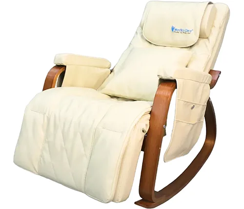 כורסת עיסוי נדנדה 10 ב-1 מדיקסקייר Medics Care MC-7087 ריפוד דמוי עור בז' – משלוח חינם