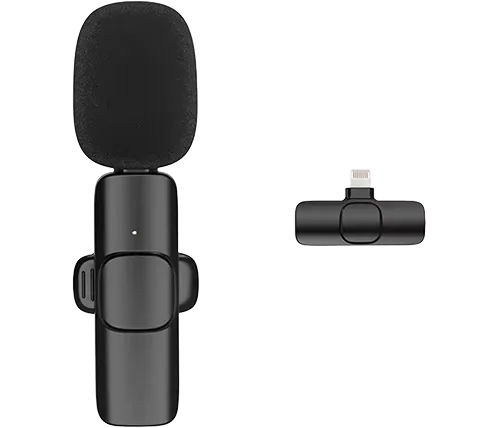 מציאון - מיקרופון אלחוטי דש לאייפון בחיבור Ivory Sound Lightning בצבע שחור - מוחדש