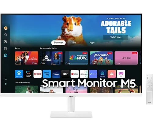 מסך מחשב לבן חכם כולל שלט 31.5 אינץ Samsung M5 M50D S32DM501EM