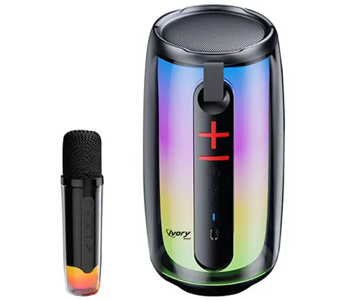 מציאון – רמקול קריוקי נייד SP6001 RGB Bluetooth כולל מיקרופון אלחוטי – מוחדש