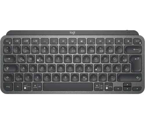 מקלדת אלחוטית בלוטוס מוארת Logitech MX Keys Mini Bluetooth בצבע אפור, עברית אנגלית