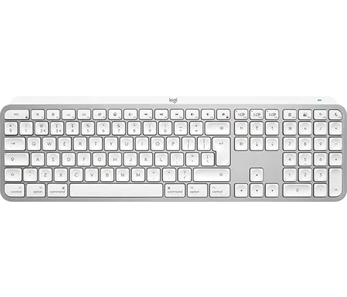 מקלדת אלחוטית Logitech MX Keys S for Mac Bluetooth בצבע Pale Gray כולל תאורת לד, עברית אנגלית