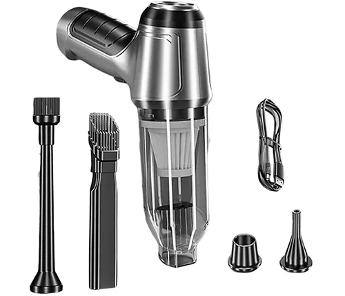 שואב אבק אלחוטי קומפקטי לרכב עם מנוע חסכוני Brushless 80W 