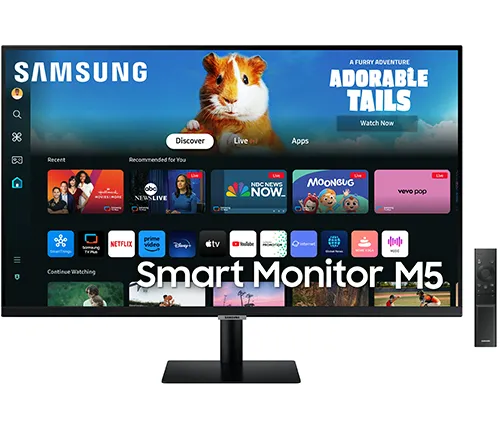 מסך חכם כולל שלט 31.5 אינץ Samsung M5 M50D S32DM500EM בצבע שחור