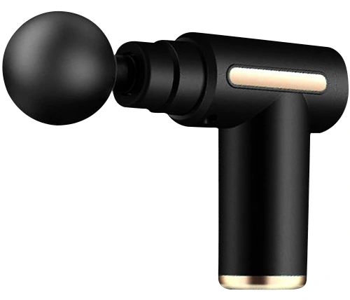 אקדח עיסוי מיני נטען עם 4 ראשי עיסוי בצבע שחור Ivory KS-720