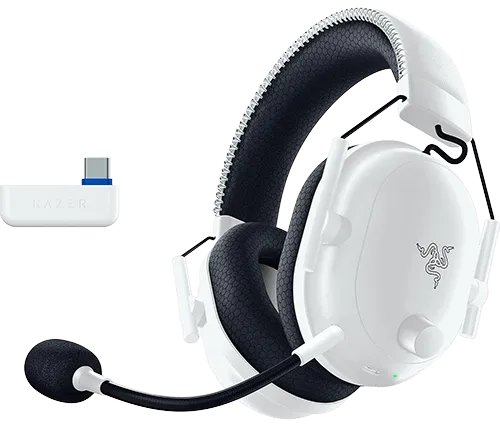 אוזניות גיימינג אלחוטיות Razer BlackShark V2 Pro for Playstation בצבע לבן