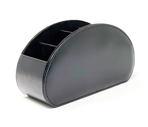 מעמד שלטים דמוי עור ל-5 שלטים Ivory Home בצבע שחור