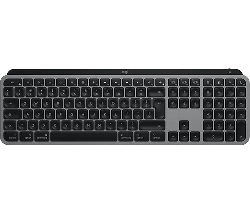 מקלדת אלחוטית Logitech MX Keys S for Mac Bluetooth בצבע Space Gray כולל תאורת לד, עברית אנגלית
