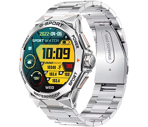 שעון חכם 46mm דגם K62 מסך AMOLED כולל רצועה נוספת בצבע כתום Ivory Mobile