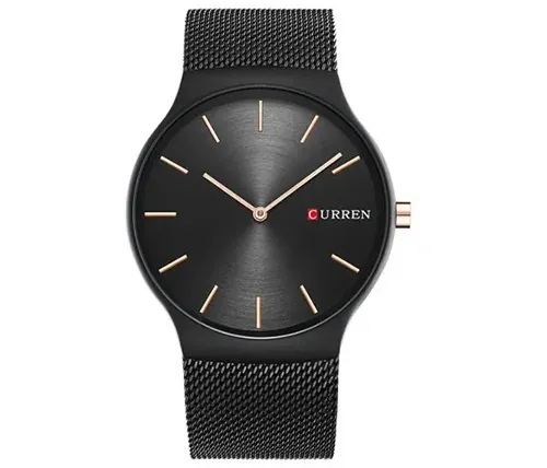 שעון יד אנלוגי לגבר 40 מ''מ Curren צבע שחור דגם CRN-M8256BLACK