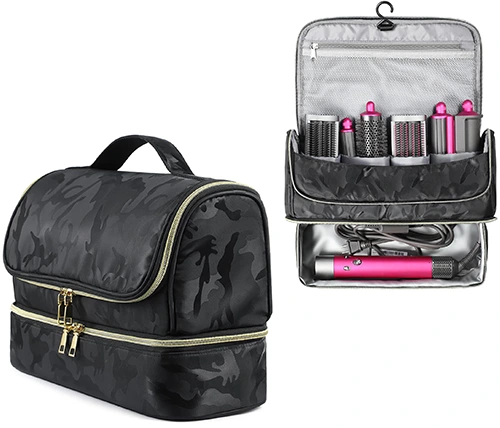 תיק למעצב שיער דייסון Airwrap עם תא למחליק שיער בצבע שחור Ivory Style AIRW02