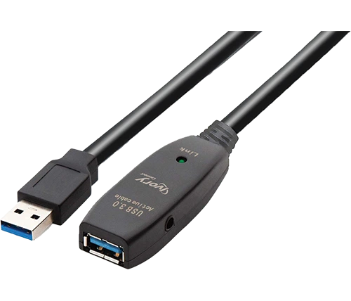 כבל מאריך אקטיבי USB-A 3.0 זכר/נקבה באורך כ- 15 מטר Ivory Connect