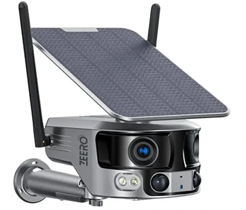 מצלמת אבטחה סולארית דואלית Zeero Energy ALIEN (Wi-Fi) 