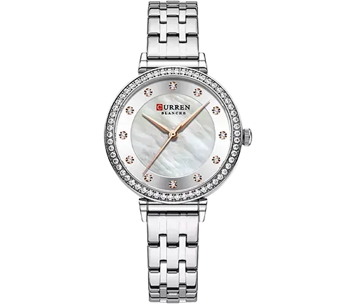 שעון יד אנלוגי לנשים 32 מ''מ Curren צבע כסוף דגם CRN-W9087SILVER
