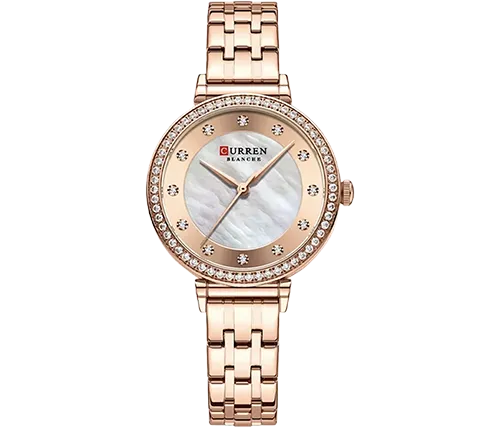 שעון יד אנלוגי לנשים 32 מ''מ Curren צבע זהב דגם CRN-W9087GOLD