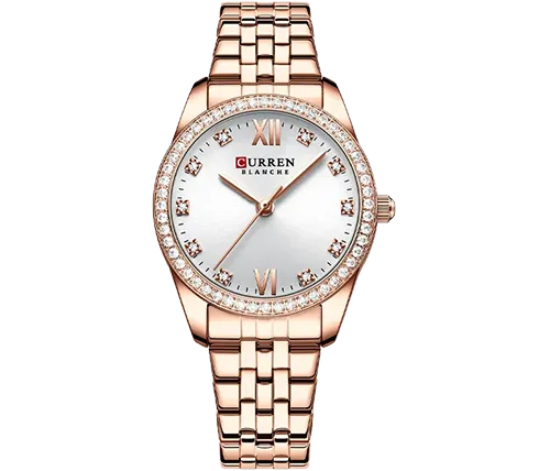 שעון יד אנלוגי לנשים 33 מ''מ Curren צבע זהב דגם CRN-W9086GOLDW