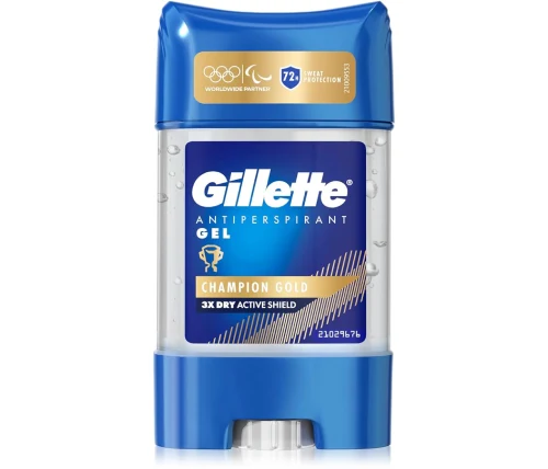 דאודורנט ג'ילט לגבר Gillette Antiperspirant Gel Champion Gold בנפח 70ml