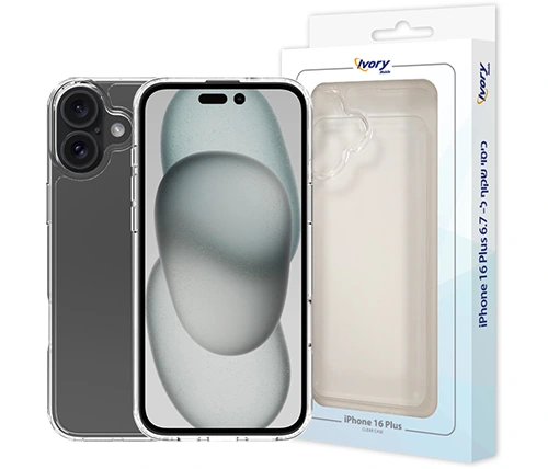 מגן לאייפון 16 פלוס שקוף Ivory Mobile