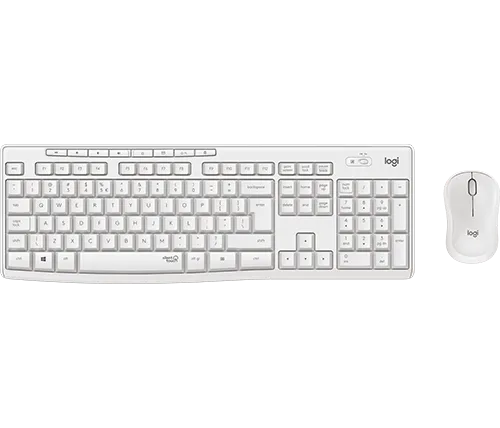 מקלדת ועכבר אלחוטי Logitech Wireless Combo MK295 עברית ואנגלית, בצבע לבן