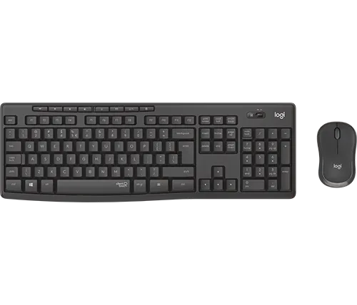 מקלדת ועכבר אלחוטי Logitech Wireless Combo MK295 עברית ואנגלית, בצבע אפור