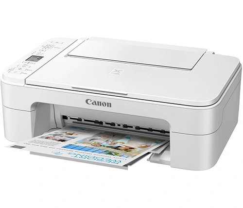 מדפסת משולבת אלחוטית צבעונית הזרקת דיו קנון Canon Pixma TS3351 בצבע לבן