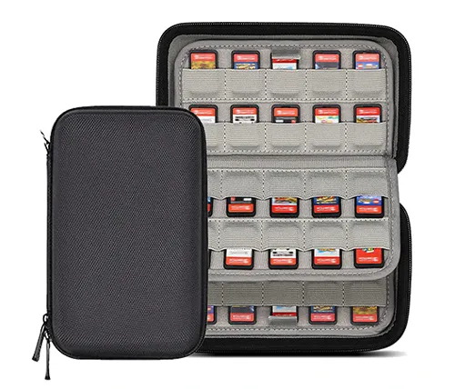 תיק קשיח לאחסון 80 משחקי נינטנדו סוויץ' מדגם HS-SW810