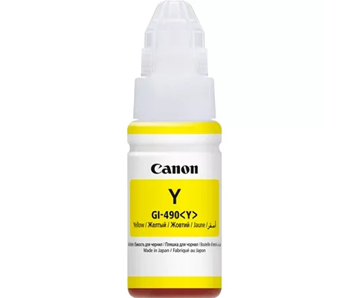 בקבוק דיו Canon GI-490 Y צהוב למדפסת קנון