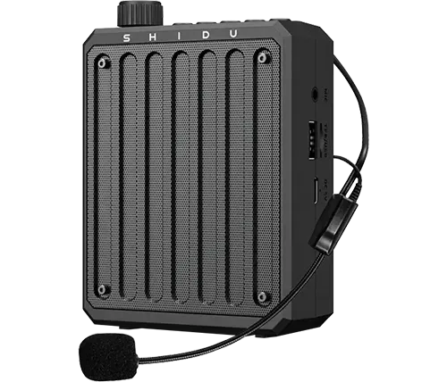 חגורת הגברה למורים ומדריכים עבור העברת הדרכות כוללת מיקרופון מדונה SHIDU Portable Speaker 10W 