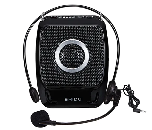 חגורת הגברה למורים ומדריכים עבור העברת הדרכות כוללת מיקרופון מדונה חוטי - SHIDU Portable Speaker 25W