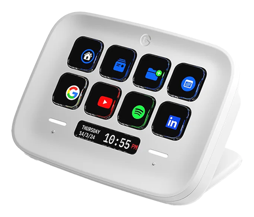 מקלדת מולטימדיה Elgato Stream Deck Neo USB-C בצבע לבן