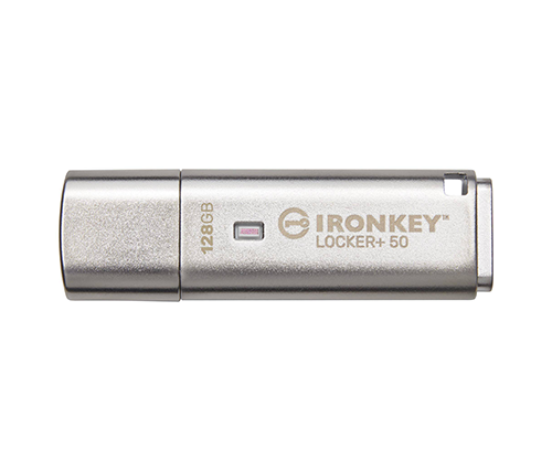 זכרון נייד מוצפן עם סיסמה Kingston IronKey Locker+ 50 בנפח 128GB