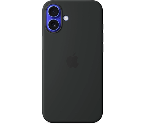 מגן לאייפון 16 פלוס סיליקון שחור עם MagSafe