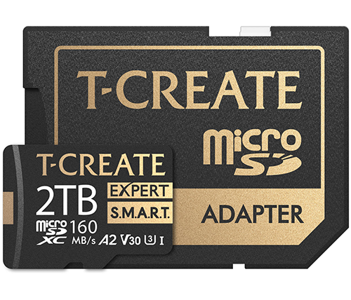 כרטיס זכרון עם מתאם T-Create Expert S.M.A.R.T. Micro SDXC UHS-I V30 - נפח 2TB