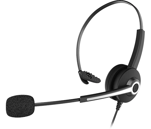 מיקרופון מדונה מומלץ למוקד טלפוני, מגיע עם מחבר PL3.5mm וקשת דקה MIZUKI Call Center Headset MHP-681 