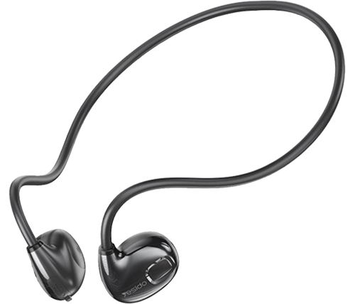 אוזניות הולכת אוויר לספורט בלוטוס אלחוטיות נוחות עם מיקרופון ומתאימות גם לריצה וחדר כושר Yesido YSP11 בצבע שחור