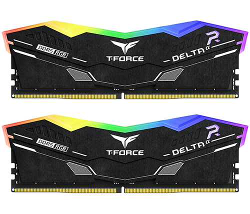 זכרון למחשב Team Group T-FORCE DELTAα RGB DDR5 5600MHz CL38 2x32GB FF7D564G5600HC38JDC01 – בצבע שחור – תומך AMD EXPO