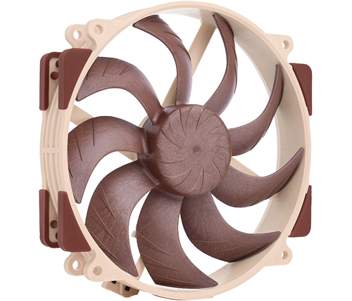 מאוורר למארז 14 ס''מ Noctua NF-A14x25r G2 PWM במבנה עגול ובצבע חום