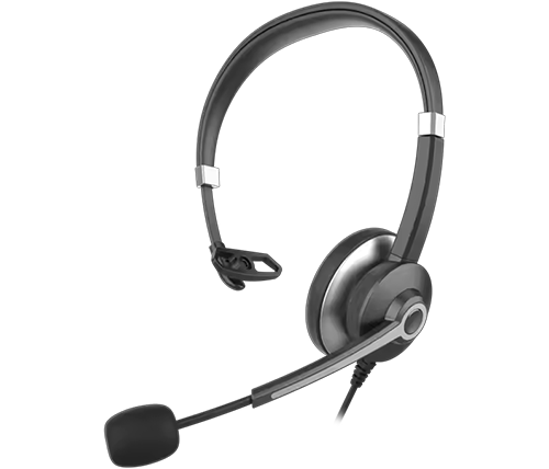 מיקרופון מדונה מומלץ למוקד טלפוני, מגיע עם מחבר USB וקשת מרופדת MIZUKI Call Center Headset MHP-683 