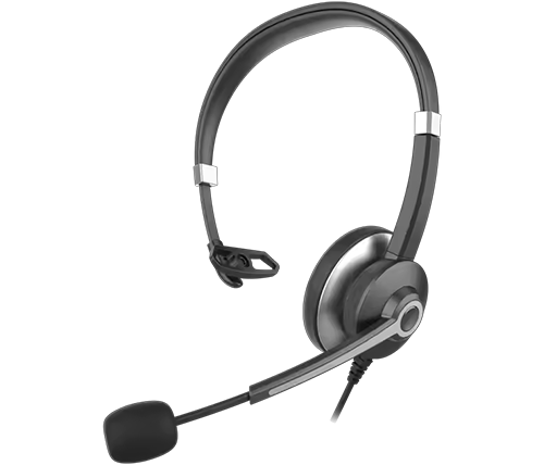 מיקרופון מדונה מומלץ למוקד טלפוני, מגיע עם מחבר PL3.5mm וקשת מרופדת Mizuki Call Center Headset MHP-689