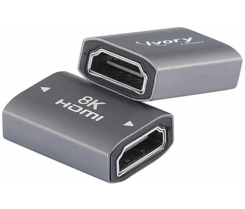 מתאם HDMI נקבה ל HDMI נקבה Ivory Connect תומך עד 8K