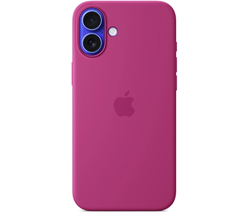 מגן לאייפון 16 פלוס סיליקון פוקסיה עם MagSafe