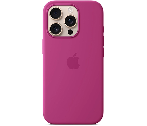 מגן לאייפון 16 פרו סיליקון פוקסיה עם MagSafe
