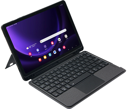 כיסוי מקלדת לטאבלט סמסונג Samsung Galaxy Tab S6 Lite בצבע שחור עם תאורת RGB